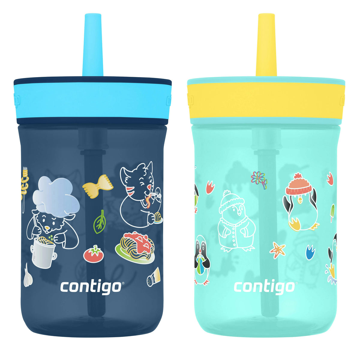 Kids’ Leighton Straw Tumbler with Spill-Proof Leak-Proof Lid, 14oz