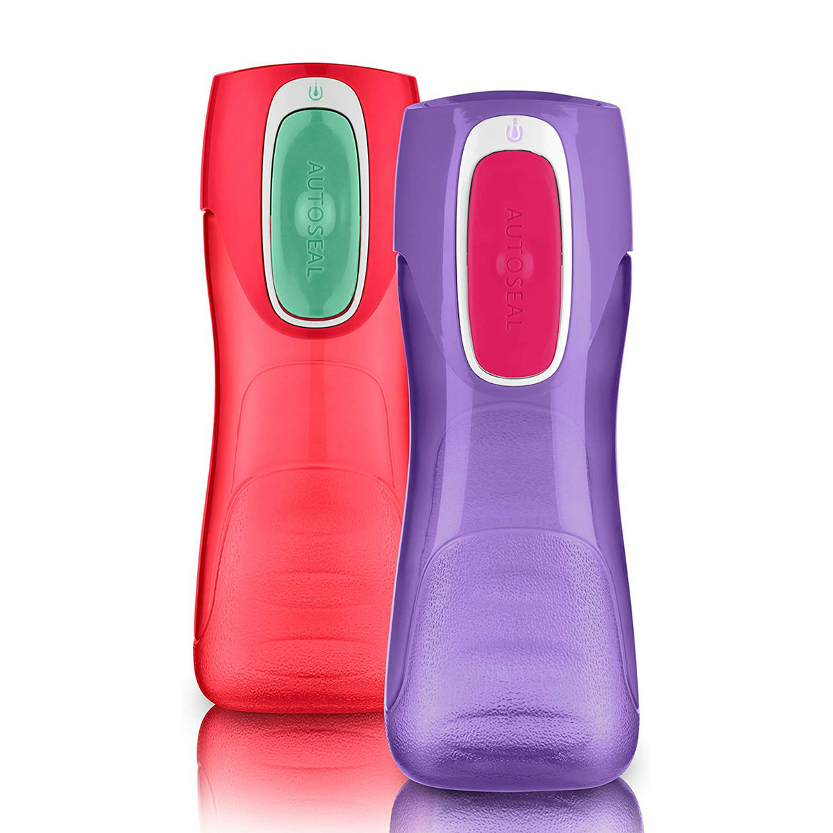 Trekker Kids Water Bottle with AUTOSEAL Lid, 14oz, 2-Pack