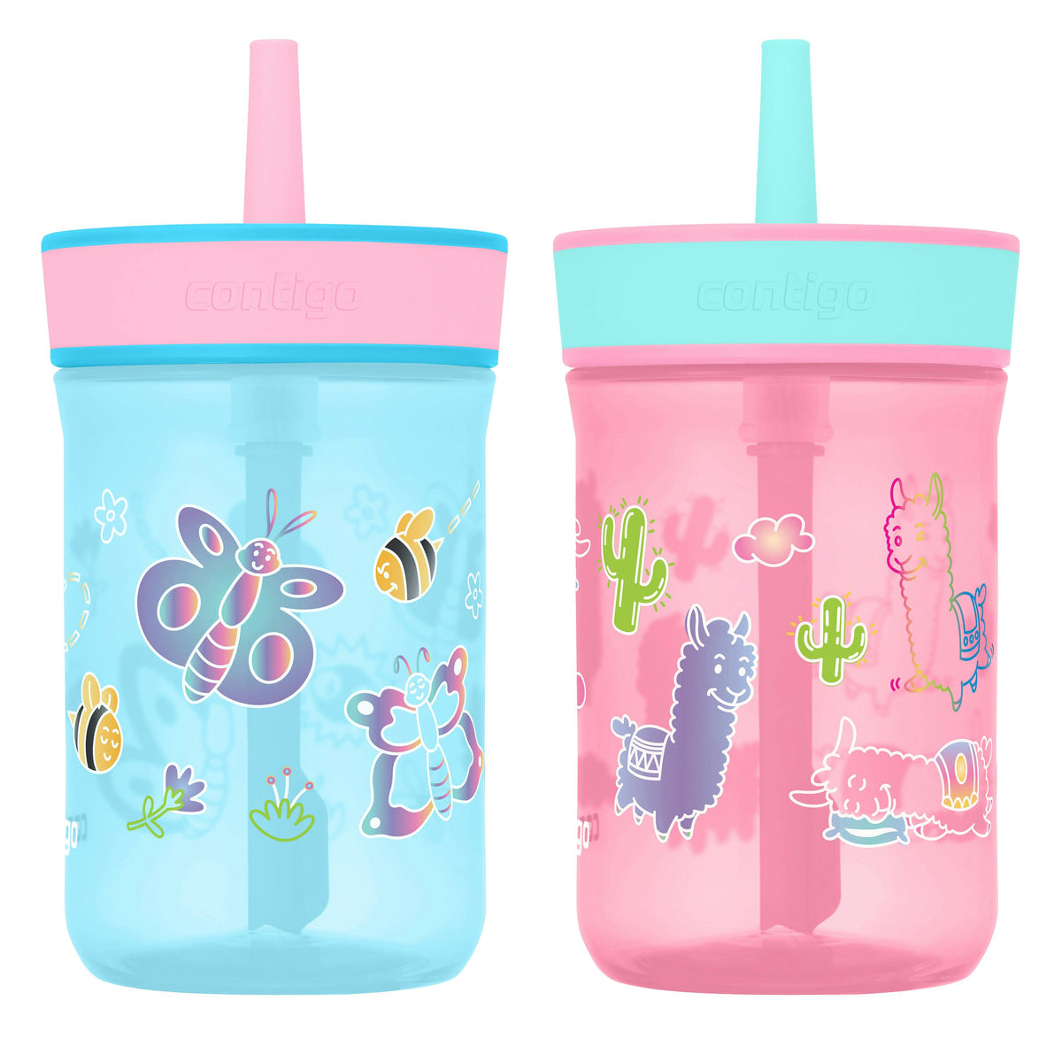 Kids’ Leighton Straw Tumbler with Spill-Proof Leak-Proof Lid, 14oz